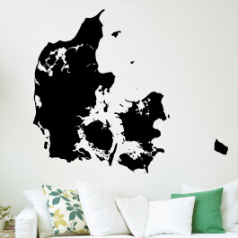 Danmarkskort wallsticker