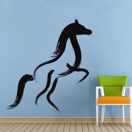 Hest med penselstrøg wallsticker