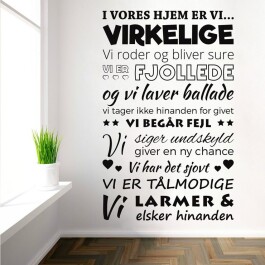 I vores hjem wallsticker