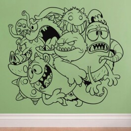 Monstre i flok wallsticker
