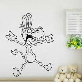 Skrupskørt æsel wallsticker