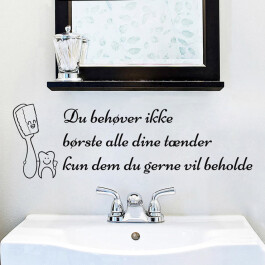 Børste dine tænder wallsticker