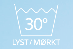 Vaskemærke 30 lyst/mørkt