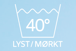 Vaskemærke 40 lyst/mørkt