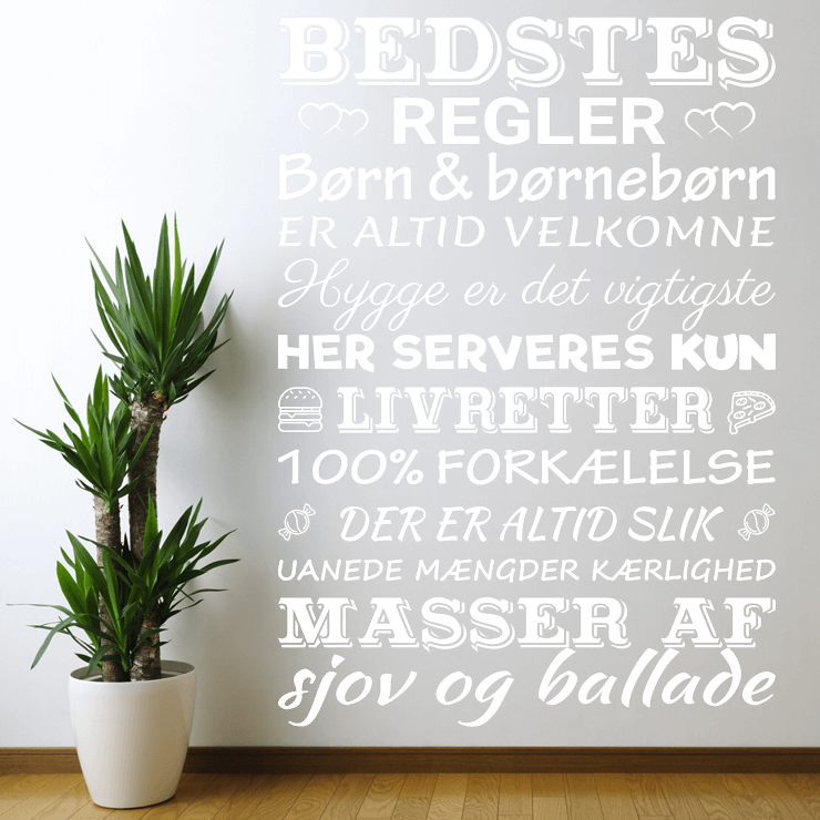 Bedstes regler wallsticker