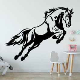 Hest i spring wallsticker, heste wallstickers