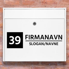 #1 Firmanavn - Postkasse stickers