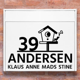 Fuglehus – Postkasse stickers