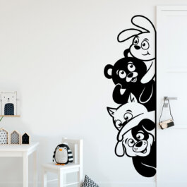 Wallsticker med dyrevenner på udkig