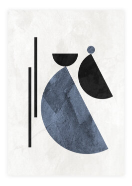 Plakat med minimalistiske former